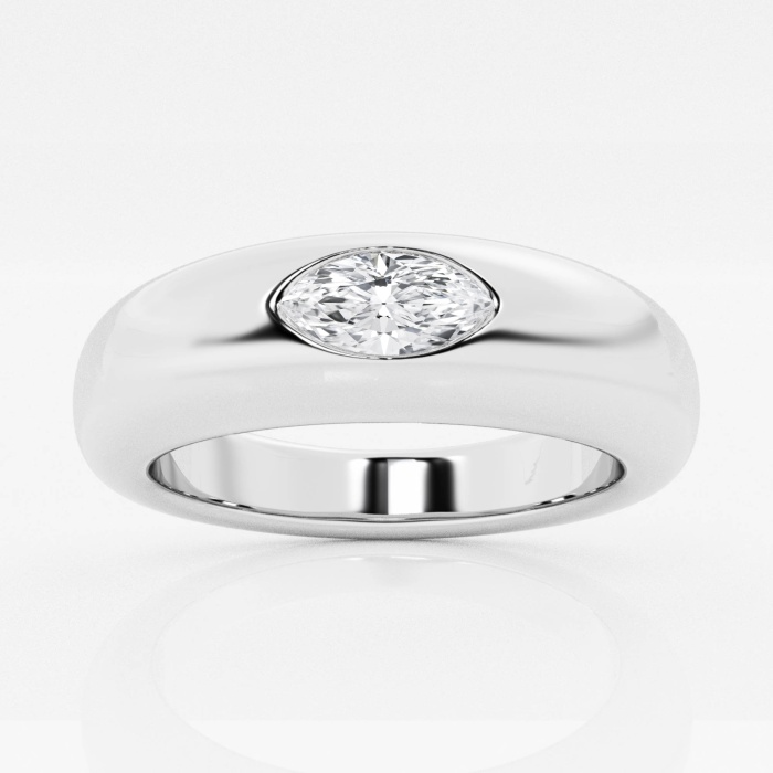 näas 1/3 ctw Marquise Lab Grown Diamond Domed Stackable Ring